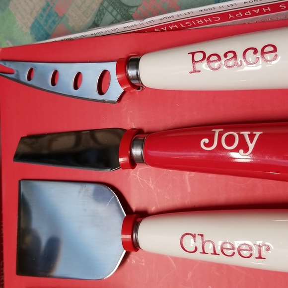 Holiday Cheese Knife Set Of 4 - Picture 2 of 5